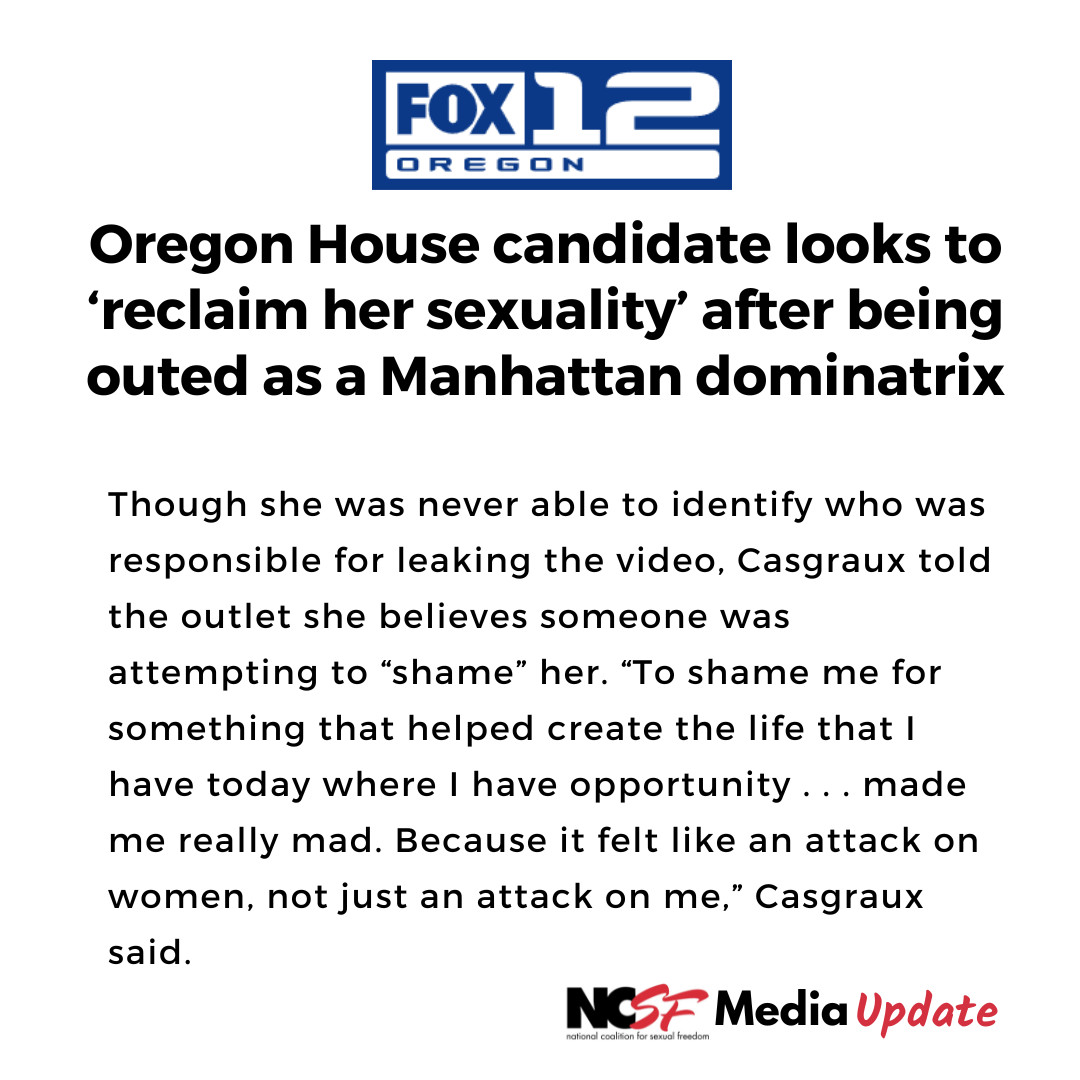 Oregon House candidate looks to ‘reclaim her sexuality’ after being outed as a Manhattan dominatrix
